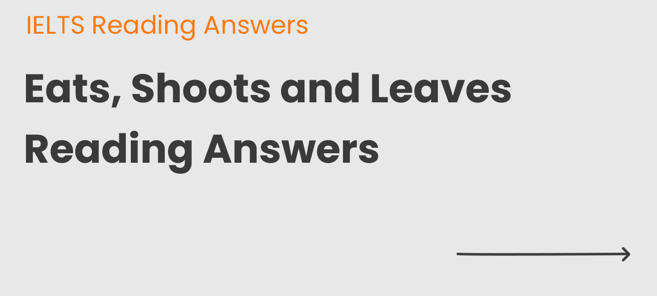 Eats, Shoots and Leaves Reading Answers